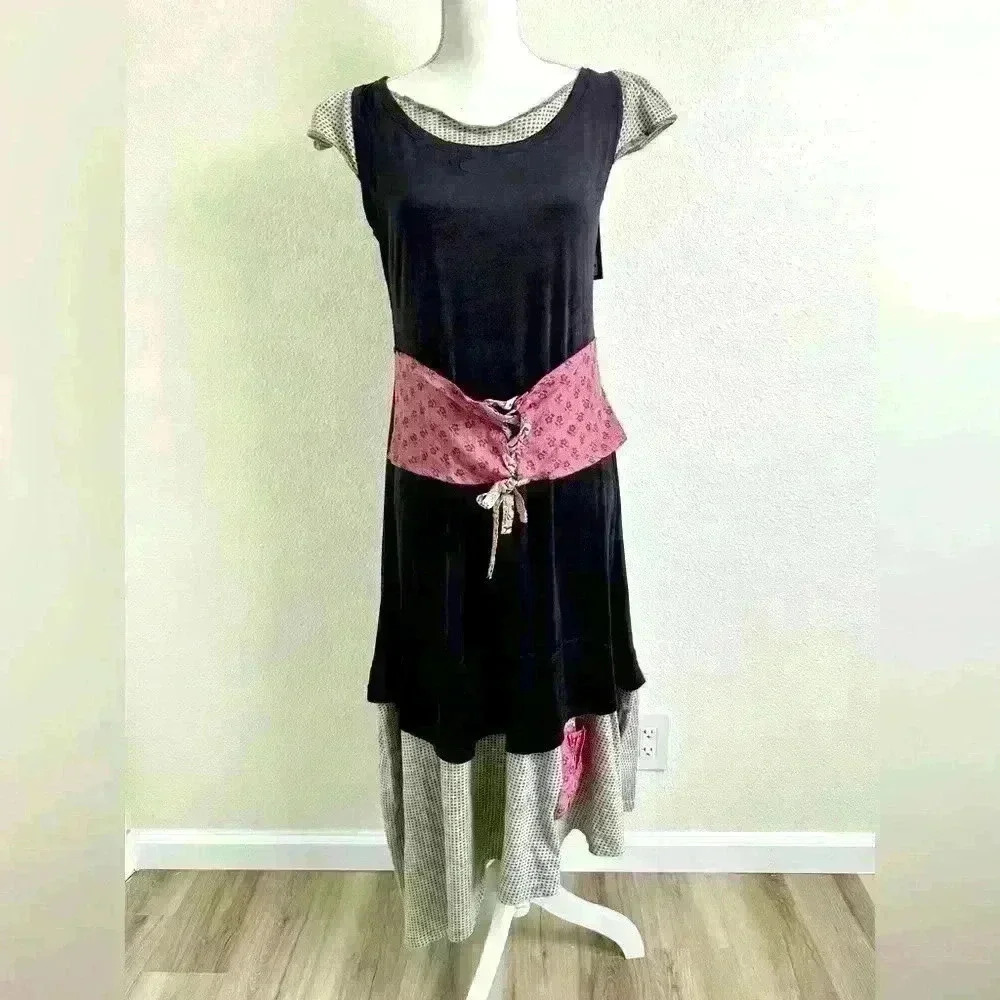Ian Mosh Lace Up Corset Waist Prairie Dress Size 5 or US Size 6